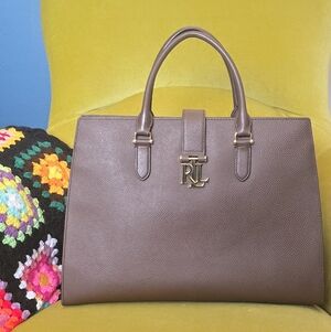 Ralph Lauren Chocolate Brown Work Tote